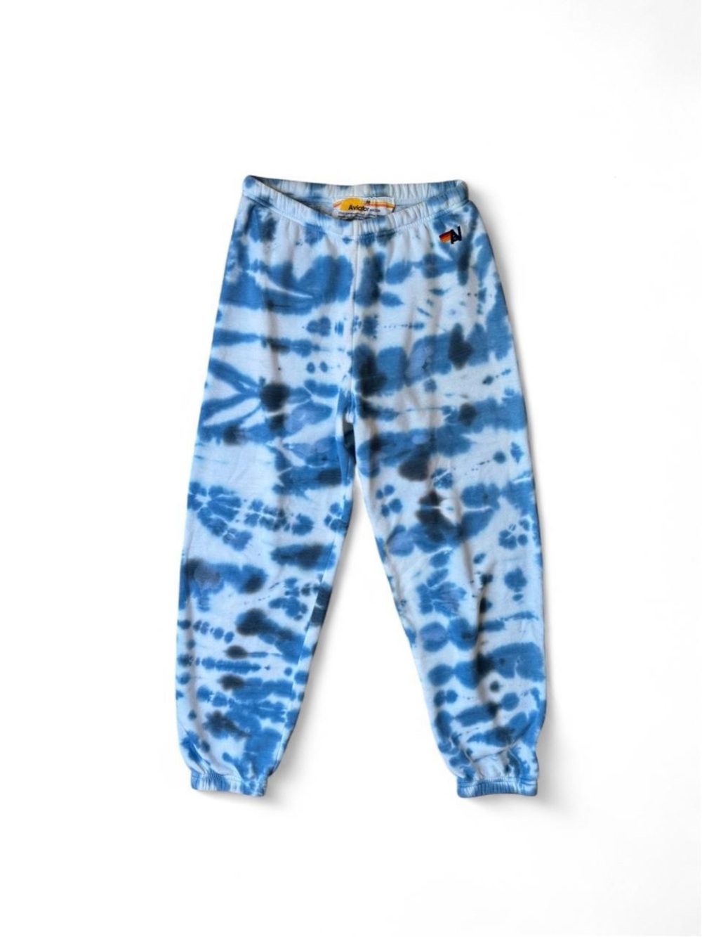 Aviator Nation Blue Tie-Dye Jogger SweatPants Medium